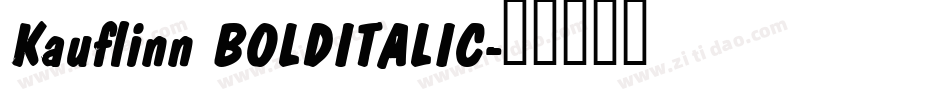 Kauflinn BOLDITALIC字体转换